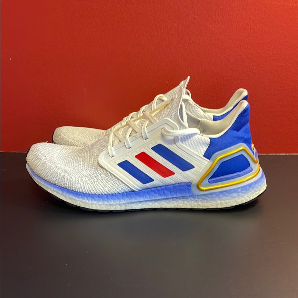 Adidas Men's White and Blue Running Shoes - Picture 6 of 15